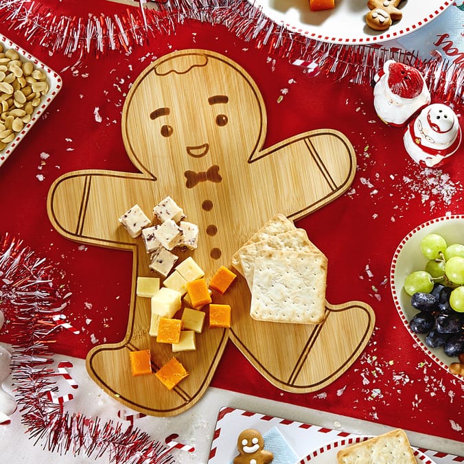 Home Collections Gingerbread Shaped Bamboo Serving Board