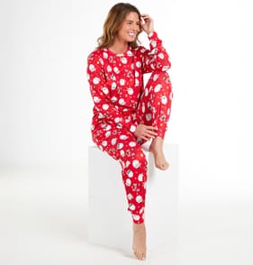 Originals Ladies Red Santa Pyjamas