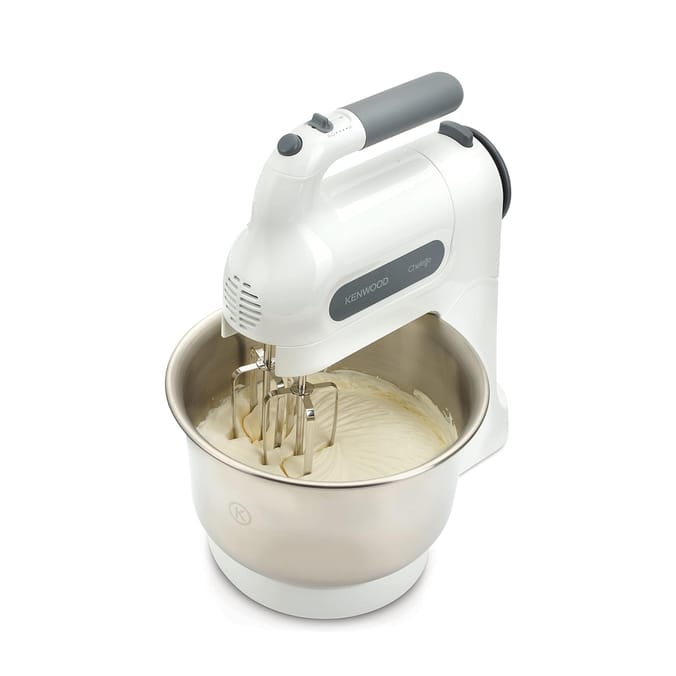 Kenwood Chefette Hand Mixer With Polished Stainless Steel Bowl – White