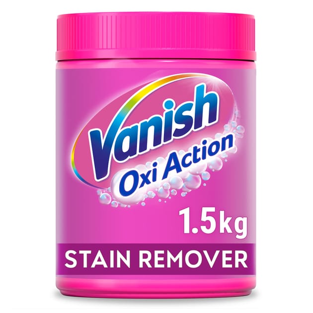 Vanish Oxi Action Fabric Stain Remover Powder 1.5kg Home Bargains