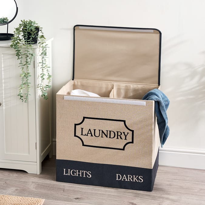Utility Foldable Double Laundry Basket