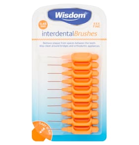 Wisdom Interdental Brushes 0.45mm XXX Fine 10's
