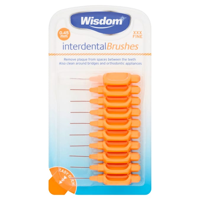 Wisdom Interdental Brushes 0.45mm XXX Fine 10's