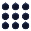 Elegance 10cm Flocked Bauble 9 Pack