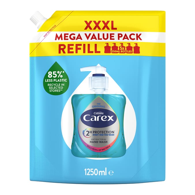 Carex Original Antibacterial Refill Hand Wash 1250ml