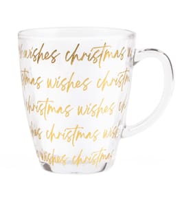 Home Collections Glass Mug - Christmas Wishes