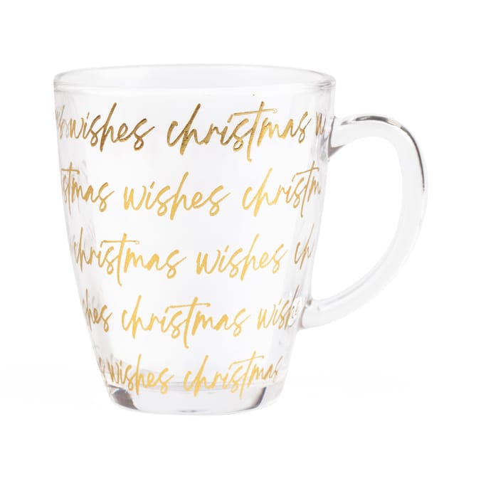 Home Collections Glass Mug - Christmas Wishes