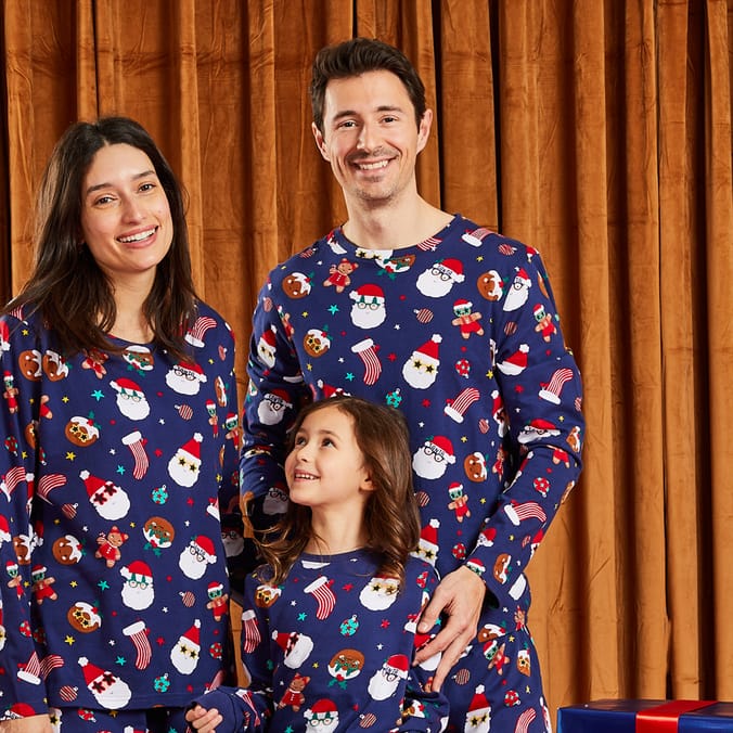 Originals Christmas Print Pyjama Set Mens Home Bargains