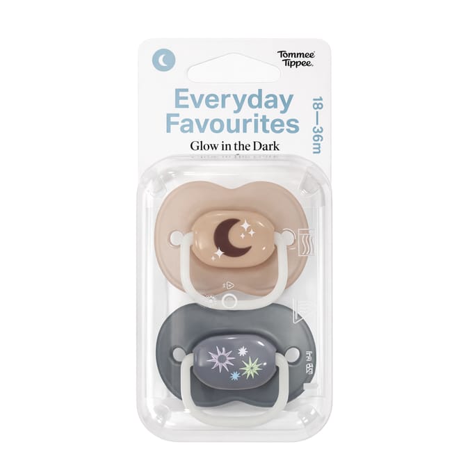 Tommee Tippee Everyday Favourites Glow In The Dark Soother 18-36 Months