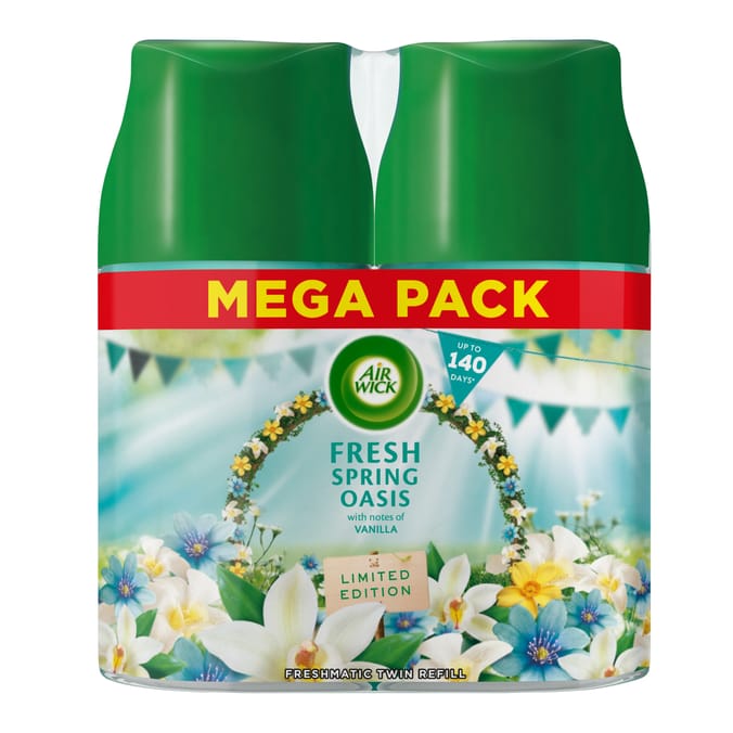 Air Wick Fresh Spring Oasis Freshmatic Autospray Twin Refill 2x250ml