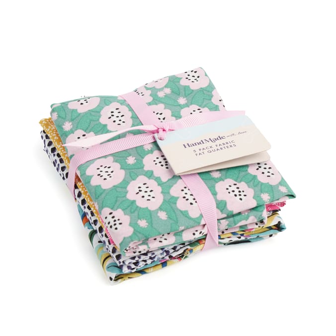 Hand Made With Love Fabric Fat Quarters 5 Pack - Abstract