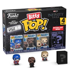Funko Bitty Pop Marvel The Infinity Saga 4pk - Captain America (Holding Shield), Nick Fury, Thor and A Surprise Mystery Mini Figure