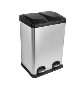 Kitchen Solutions Twin 40l Recycling Pedal Bin
