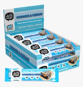 Yubi Bar Plant Based Chocolate Bar 12 x 35g- Cookies & Cream