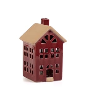Winter Charm LED Glazed House - Red