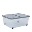 Wham 30L Plastic Storage Box with Wheels & Folding Lid