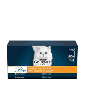 Gourmet Perle Chefs Collection In Gravy Wet Cat Food Pouches 60 x 85g