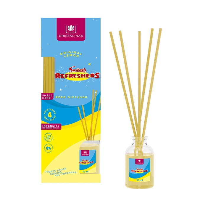 Cristalinas Swizzels Refreshers Reed Diffuser 25ml - Original Lemon 