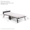 Jay-Be RM80 Rollaway Folding Bed with Memory Mattress - Single