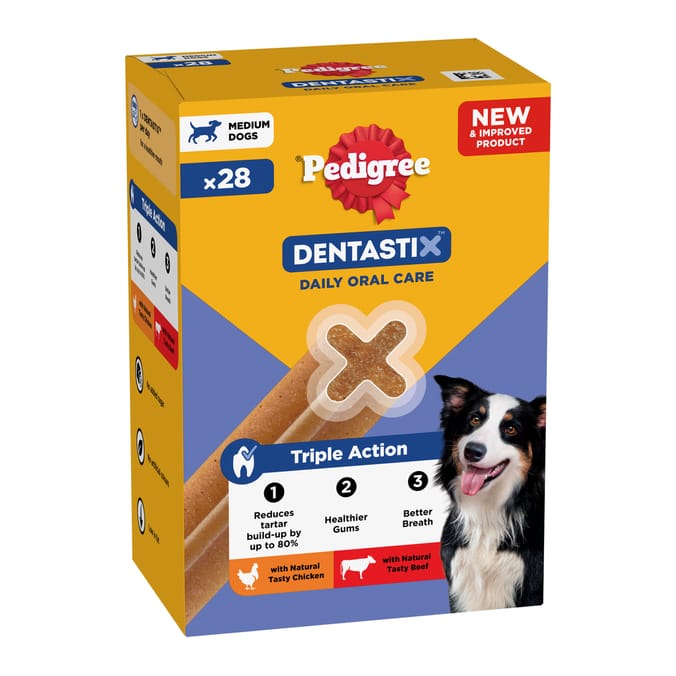 Pedigree Dentastix Daily Dental Chews Medium Dog Treat 28 Sticks