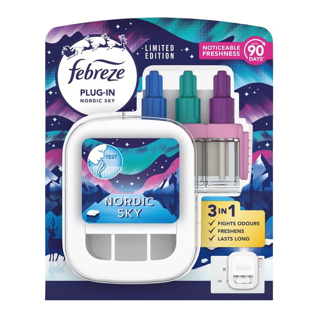 Febreze 3Volution Air Freshener Starter Kit Nordic Sky 20ml | Home Bargains