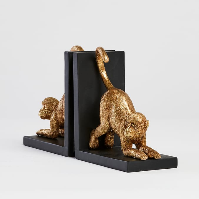 Ports of Call Monkey Bookend Set