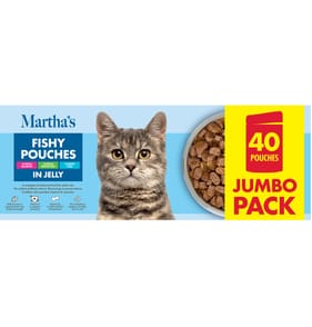 Martha's 40 x 100g Fishy Pouches In Jelly Jumbo Pack