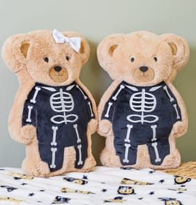 Hallow Scream Skeleton Bear Cushion