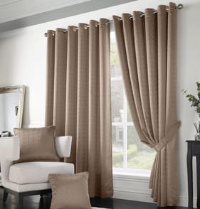 Alan Symonds Madison Fully Lined Curtains - Latte 66 x 72