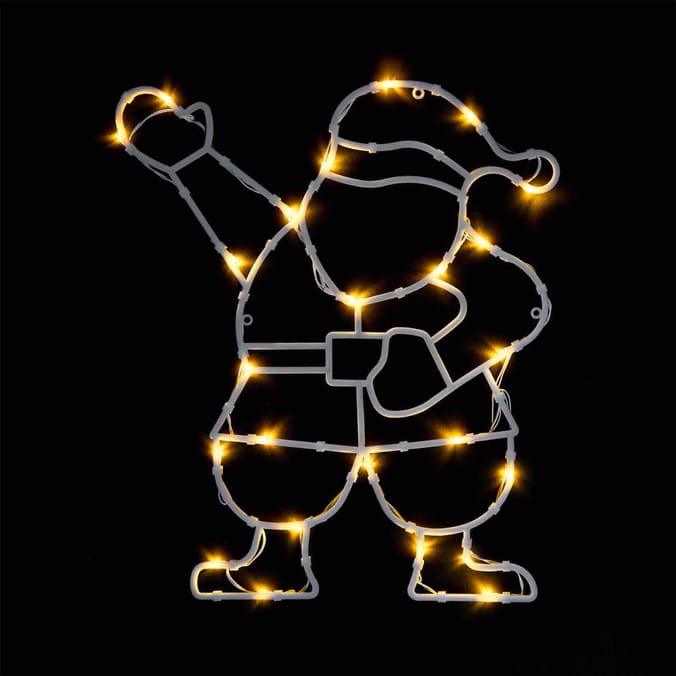 Prestige Battery Operated LED Santa Window Light 27cm