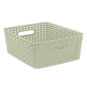 Utility Medium Patterned Storage Basket - Mint