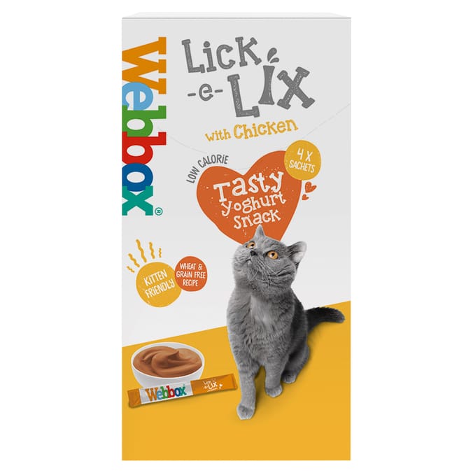 Webbox Lick-e-Lix Tasty Yoghurty Treat 4 x 15g - Chicken