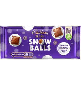  Cadbury Dairy Milk Mini Snowballs Chocolate Bar 110g x4