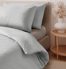 Home Collections Cotton Rich Silver Duvet Cover Set