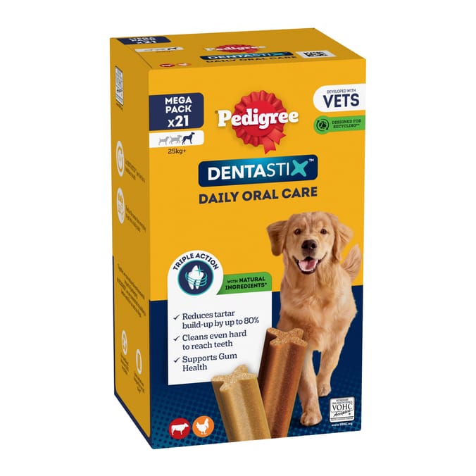 Pedigree Dentastix Daily Dental Chews Large Dog Treat 21s