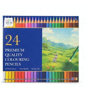 Art Hub Premium Quality Colouring Pencils 24 Pack