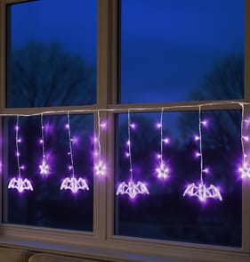 Hallow Scream Curtain Light - Bat