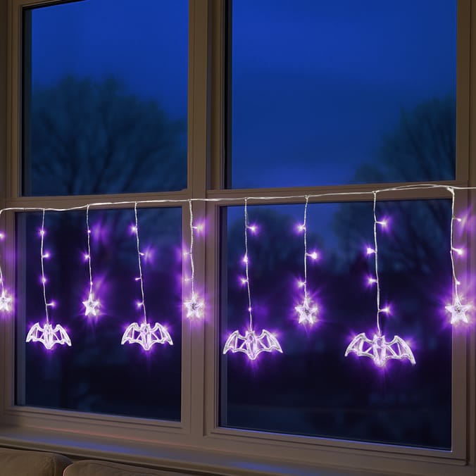 Hallow Scream Curtain Light - Bat