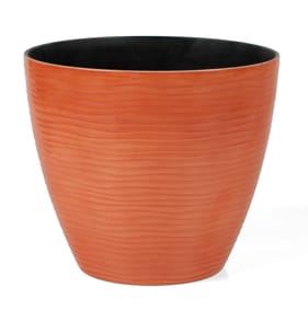 Jardin Water Ripple Plastic Planter 38cm - Orange
