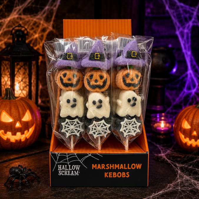 Hallow Scream Marshmallow Kebobs 45g 48 Pack