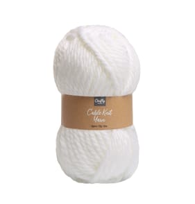 Crafty Things Cable Knit Yarn - White