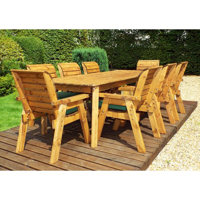 Charles Taylor 8 Seat Rectangular Table Set With Parasol