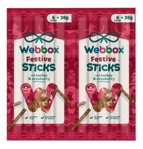 Webbox Festive Sticks 6 x 5g (30g) - Turkey and Cranberry x25