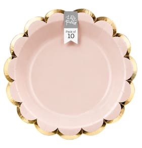 Let's Party Scalloped Paper Plates 10 Pack - Pink