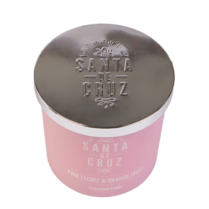Santa De Cruz Scented Candle Jar 350g - Pink Lychee & Dragon Fruit 