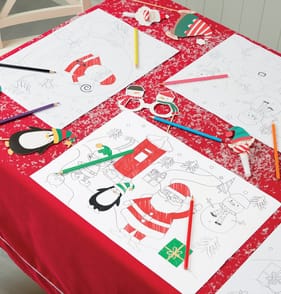 Sleigh Bells Colour Your Own Placemats x2