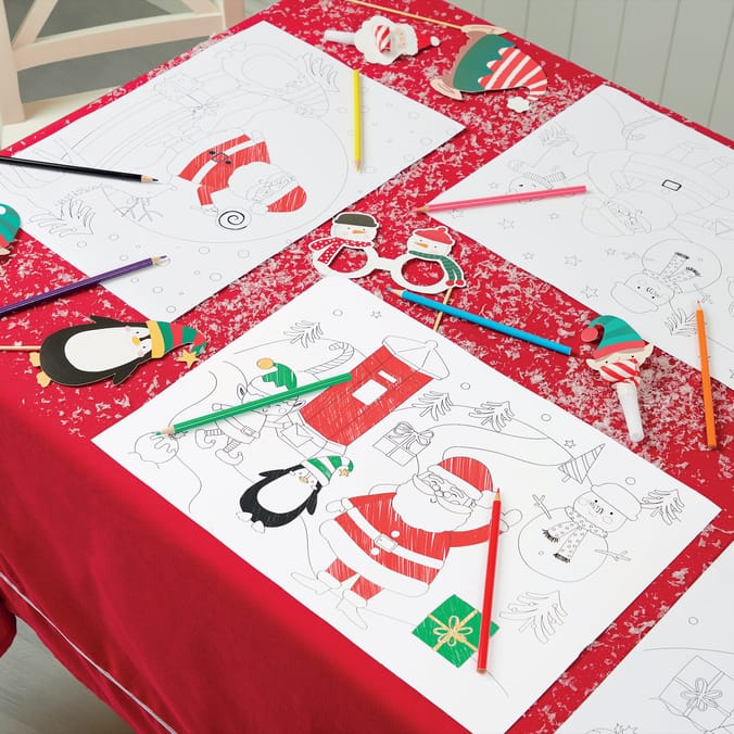 Sleigh Bells Colour Your Own Placemats x2