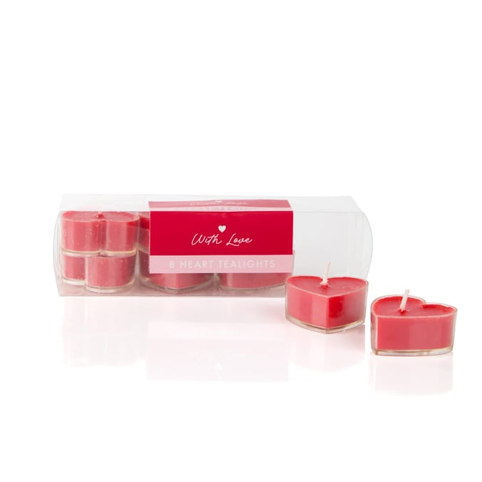 Heart Love Tealights 8 Pack