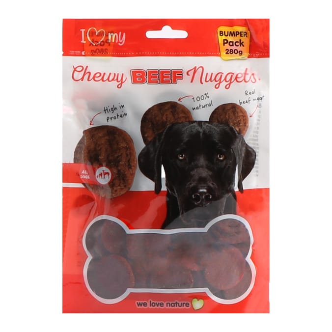 I Love My Pets Chewy Nuggets 280g  - Beef