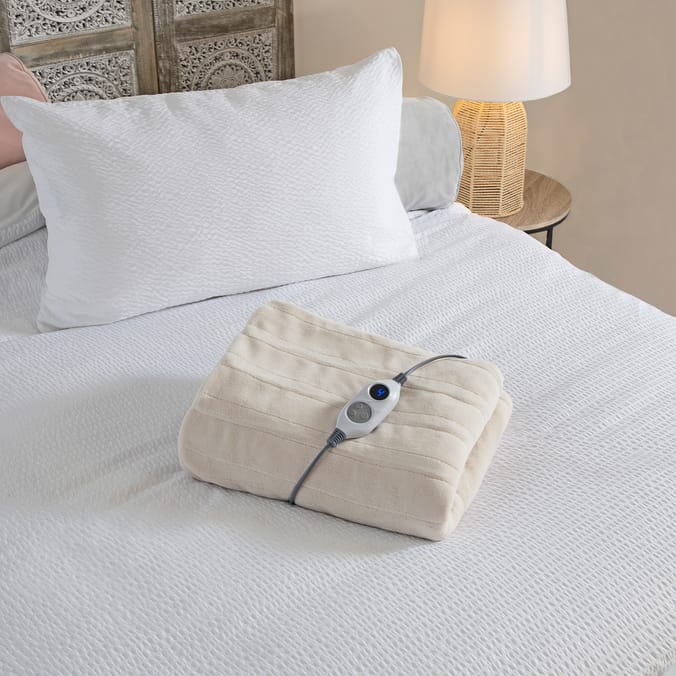 Electric Heated Throw - Cream